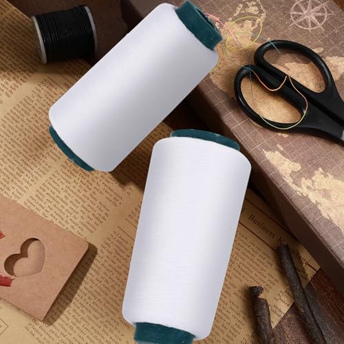 Hilo de coser YARNOW de poliéster blanco, bobina de 3000 yardas para máquina de coser, ideal para acolchado, prendas, cortinas y textiles para el hogar - 1 bobina miniatura 7