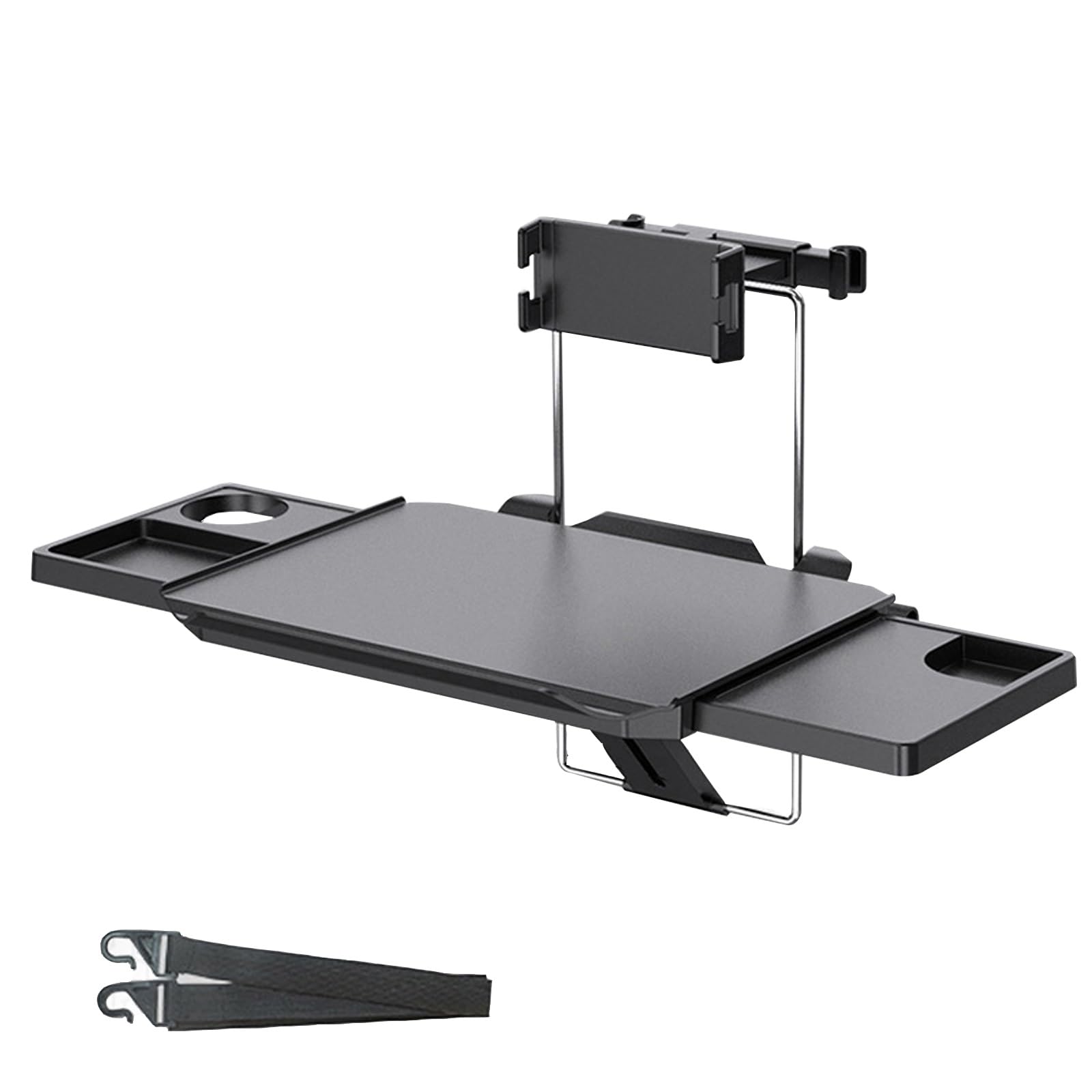 Mesa Multifuncional con Bandeja para Asiento Trasero de Coche, Bandeja Plegable para Viajes en Coche, Bandeja Portátil para Comida, Bebida y Ordenador Portátil, para Camión, Autobús, Coche