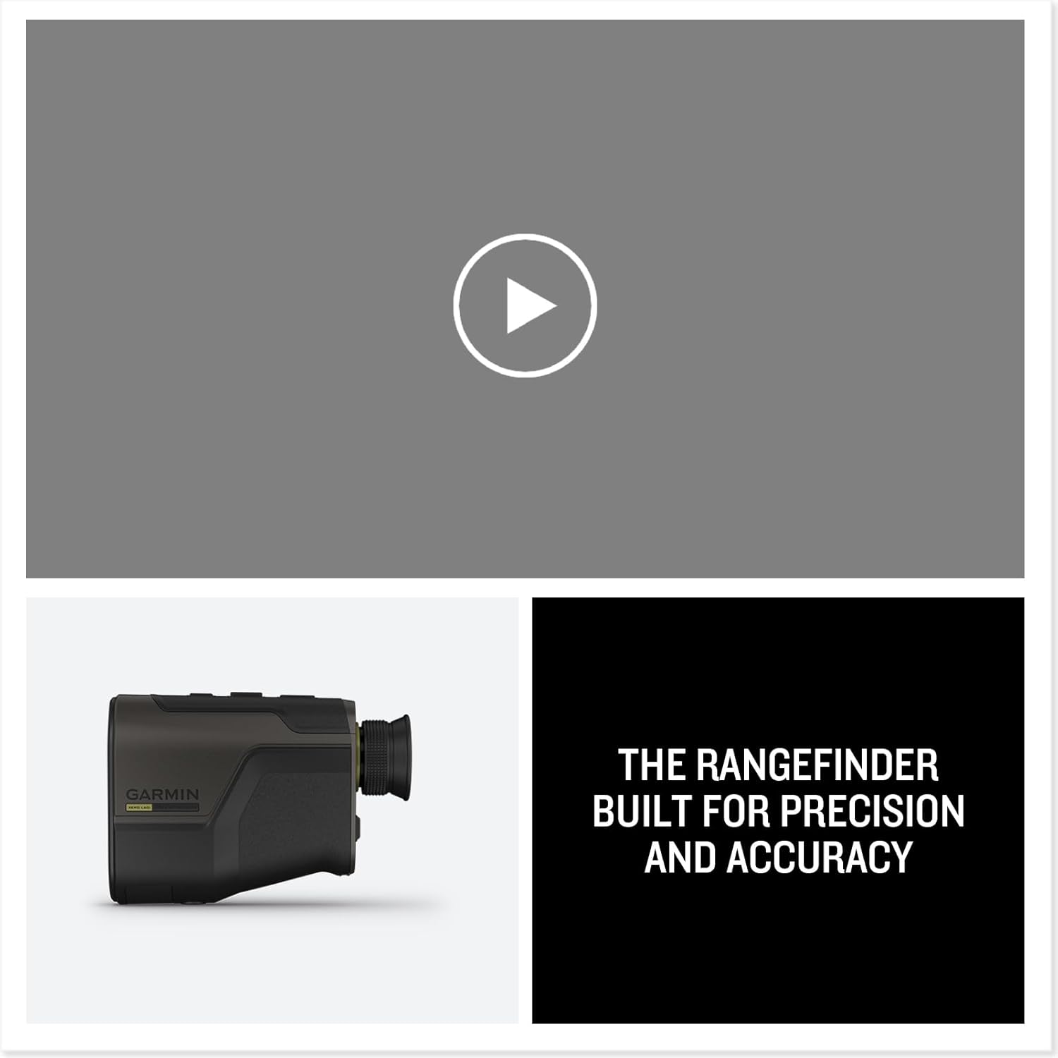 Contents of the Garmin Xero L60i Rangefinder package, including the device, carrying case, batteries, and cables.