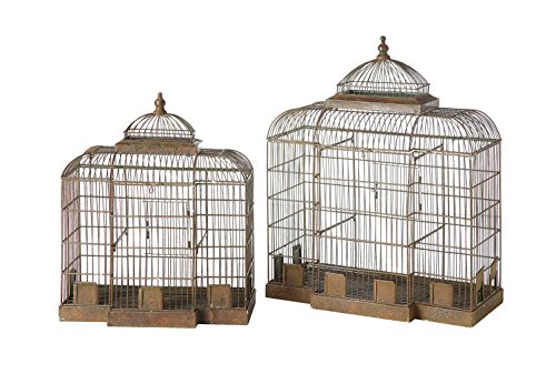 Creative-Co-Op-DA1135-Set-of-2-Metal-Birdcages Creative-Co-Op-DA1135-Set-of-2-Metal-Birdcages