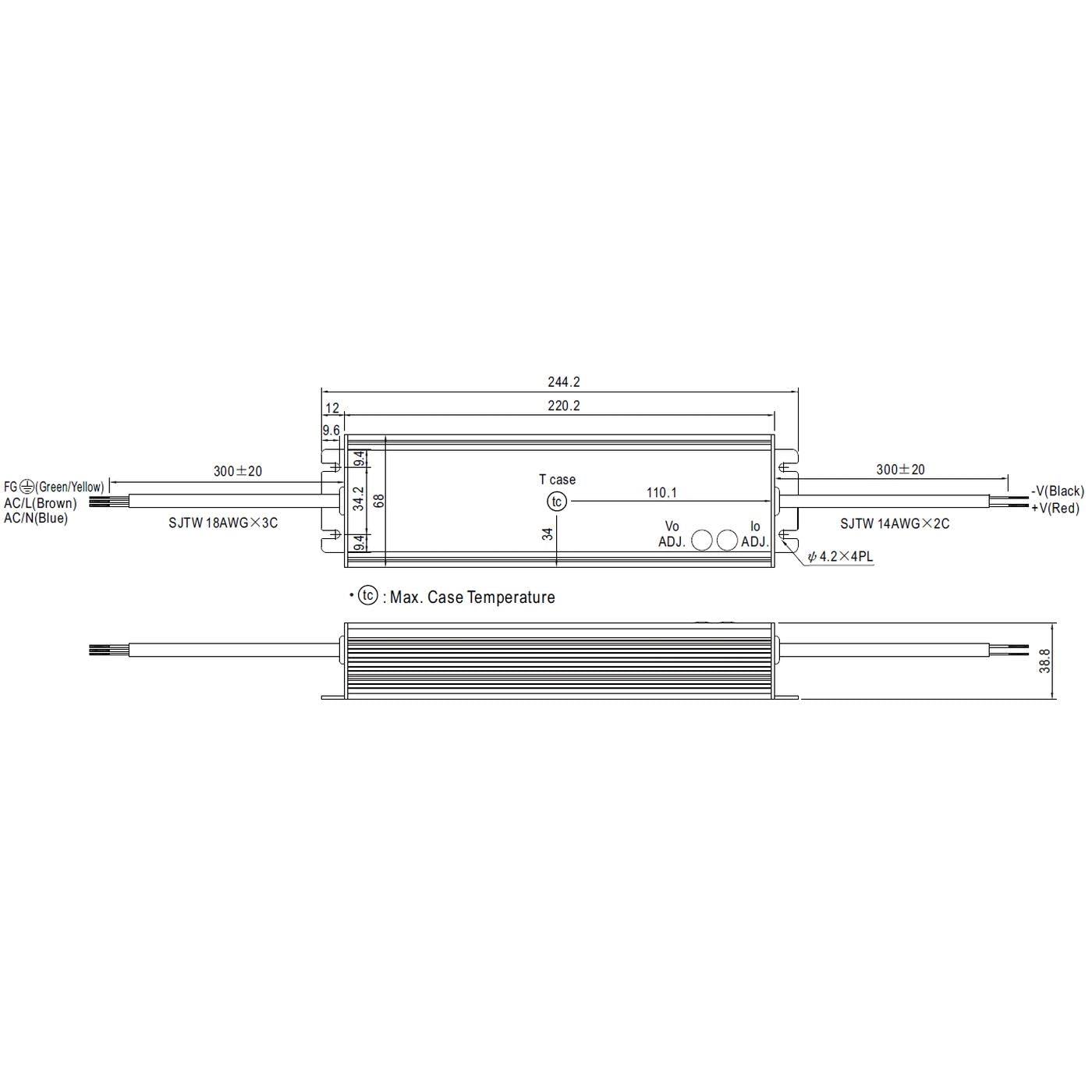 LED Alimentation 240W 48V 5A ; MeanWell HLG-240H-48A
