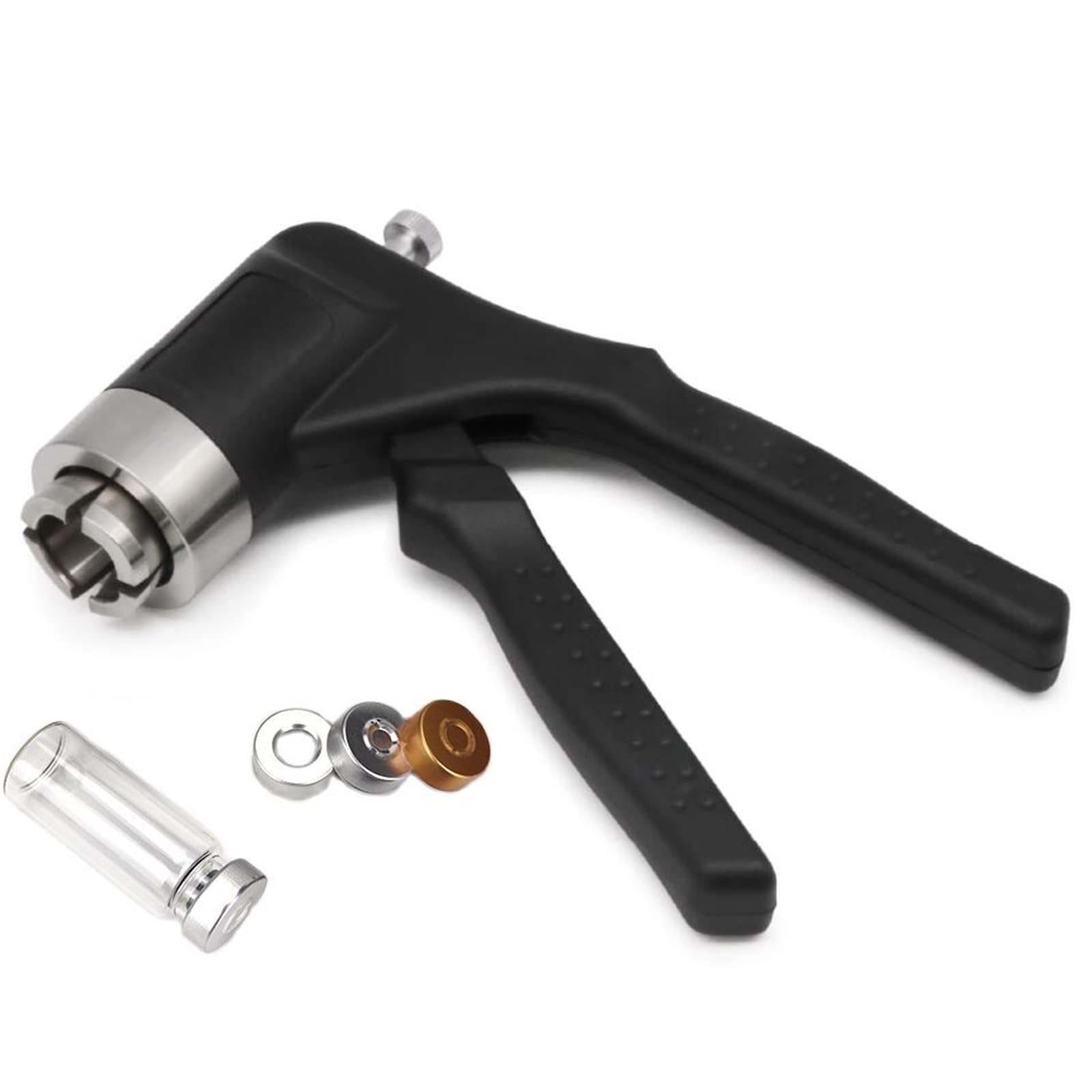 11Mm/20Mm Crimpadora De Viales Abatible, Crimpadora Manual De Viales Con Tapa De Aluminio, Máquina Taponadora De 20 a 30 Botellas/Min, Herramienta Para Crimpar Tapas De Botellas,11mm