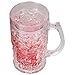 Lily's Home Insulated Double Wall Gel-Filled Acrylic Frosted Freezer Beer Glasses, Great for Enjoying Brews at BBQs and Parties, Clear with Assorted Color Bases (14 oz. Each, Set of 4) - Mug Shape