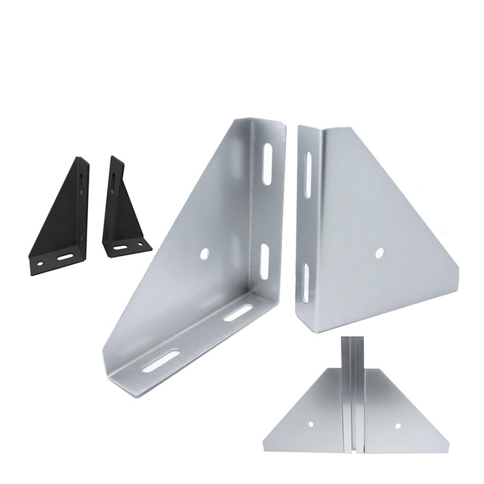 Soporte de ángulo Base grande, pieza conexión placa acero, refuerzo accesorios perfil aluminio Industrial