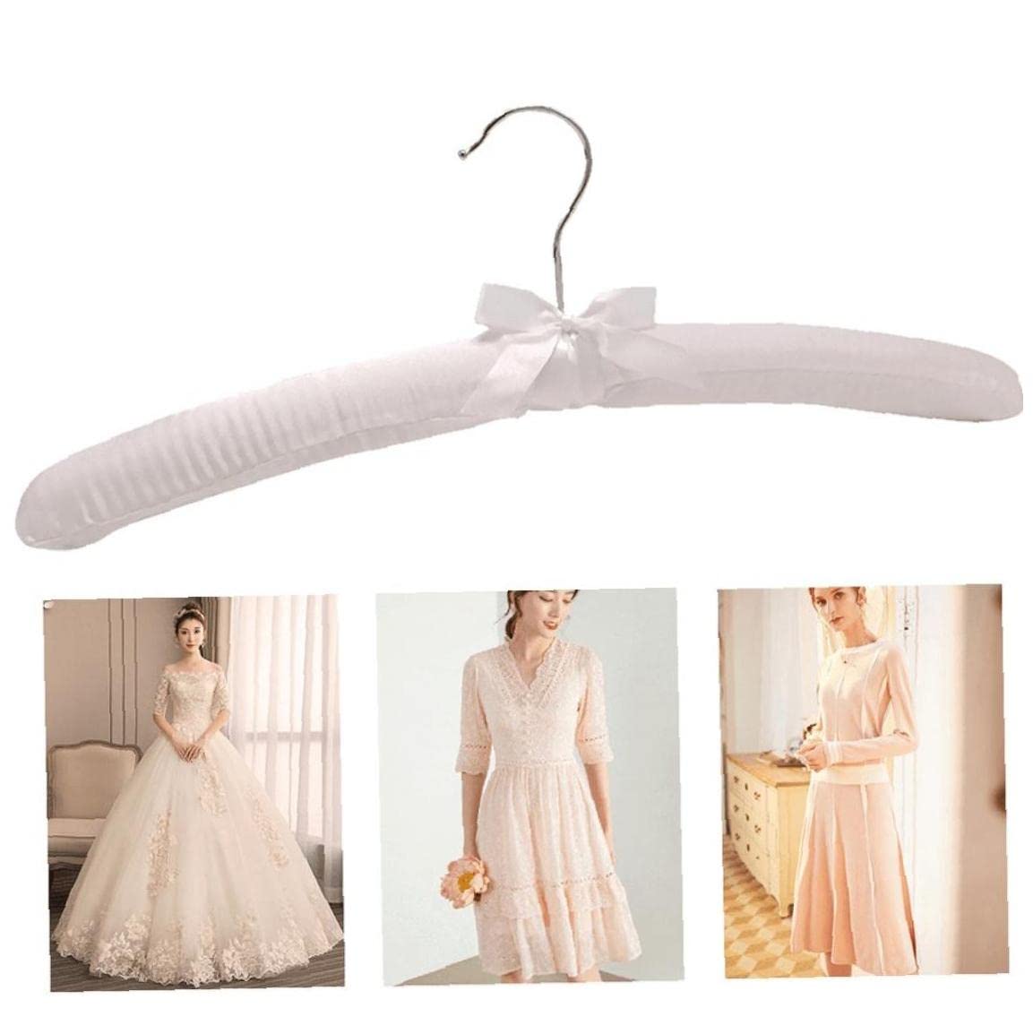 リボン ホワイト ハンガー Amazon.co.jp: 布ハンガー サテンハンガー シルク リボン付き 滑り止め