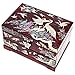 MADDesign Mother of Pearl Lacquered Jewelry Box Two Level Cranes (Red)