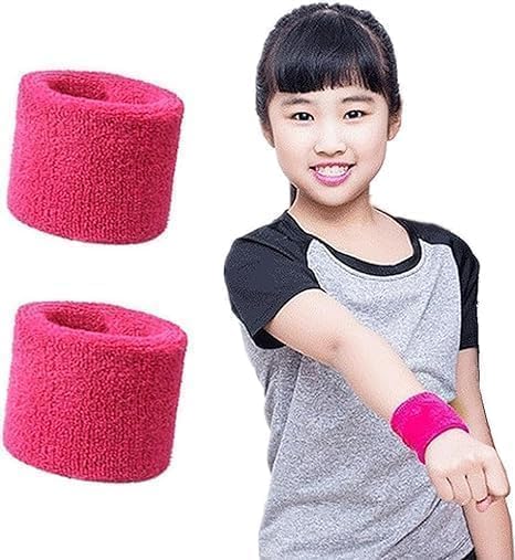 TRIXES 3PCS Pink Sweatband Set - Headband and Wristband Set for Exercise Fancy Dress and More - Image 3