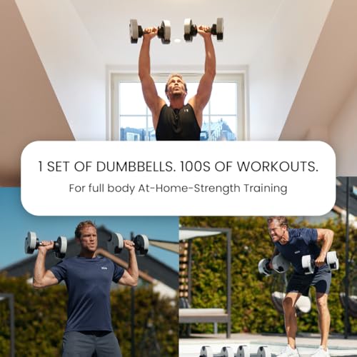 NÜOBELL 5-80 lb Adjustable Dumbbell Pair (Ash) — view 7