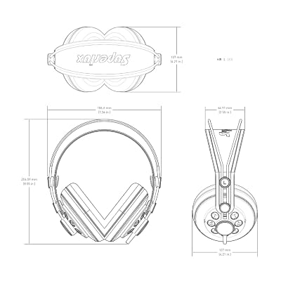 Superlux HD681 Semi-Open Professional Monitor Headphones, Black