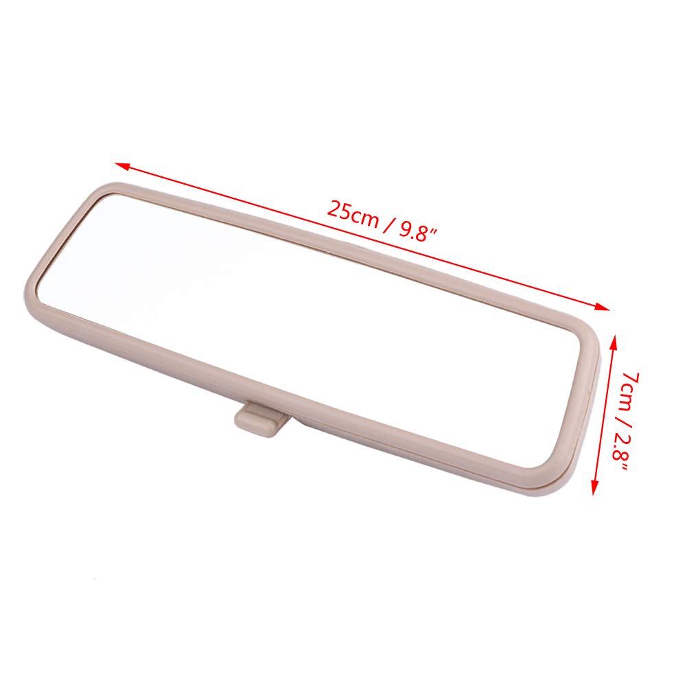 Specchietto retrovisore per auto, Akozon grande schermo HD Specchietto retrovisore interno interno 3B0857511G Riduce efficacemente il punto cieco per MK4 99-05 (Beige)