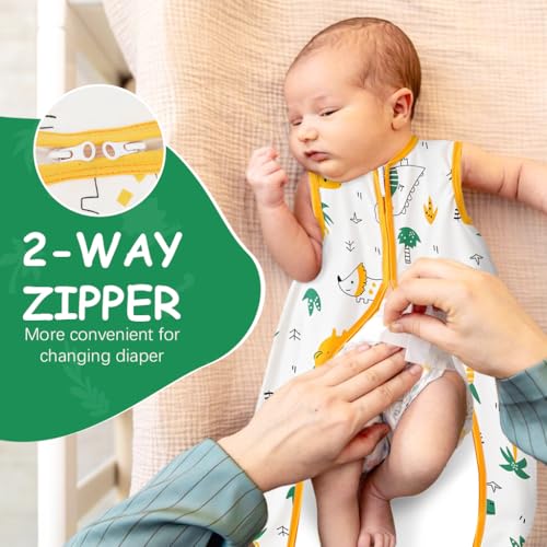Image of SNOWIE SOFT Baby Swaddles for Newborns,100% Cotton Baby Swaddle Wrap for Newborns Arms Up Sleeping Blanket Zipping Sleeping Bag