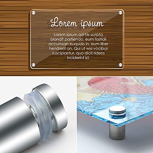 Image of 4 Pcs Glass Studs /Standoffs /Spacer - 304 Grade Stainless Steel | Multiple Sizes | Model - 1.5 Inch x 1 Inch (Pack of 4)