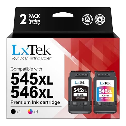 LxTek PG-545XL CL-546XL als Ersatz für Canon 545 546 XL Druckerpatronen für Canon Pixma MX495 MG2950 iP2850 MG3050 MG3051 MG2450 MG2550 MG2550S MG2555S MG2950S TS3150 (1 Schwarz, 1 Farbe)