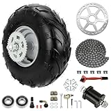 XIKOBY 145/70-6 Mini Bike Rear Wheel with Sprocket Compatible with Coleman CT100U CC100X Baja DB30,...