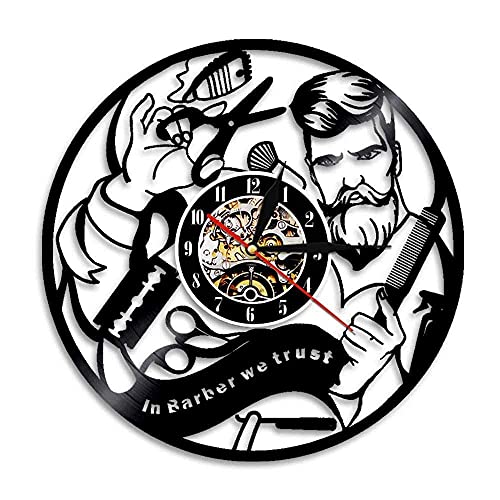 Horloge vinyle coiffure pour salon de beauté