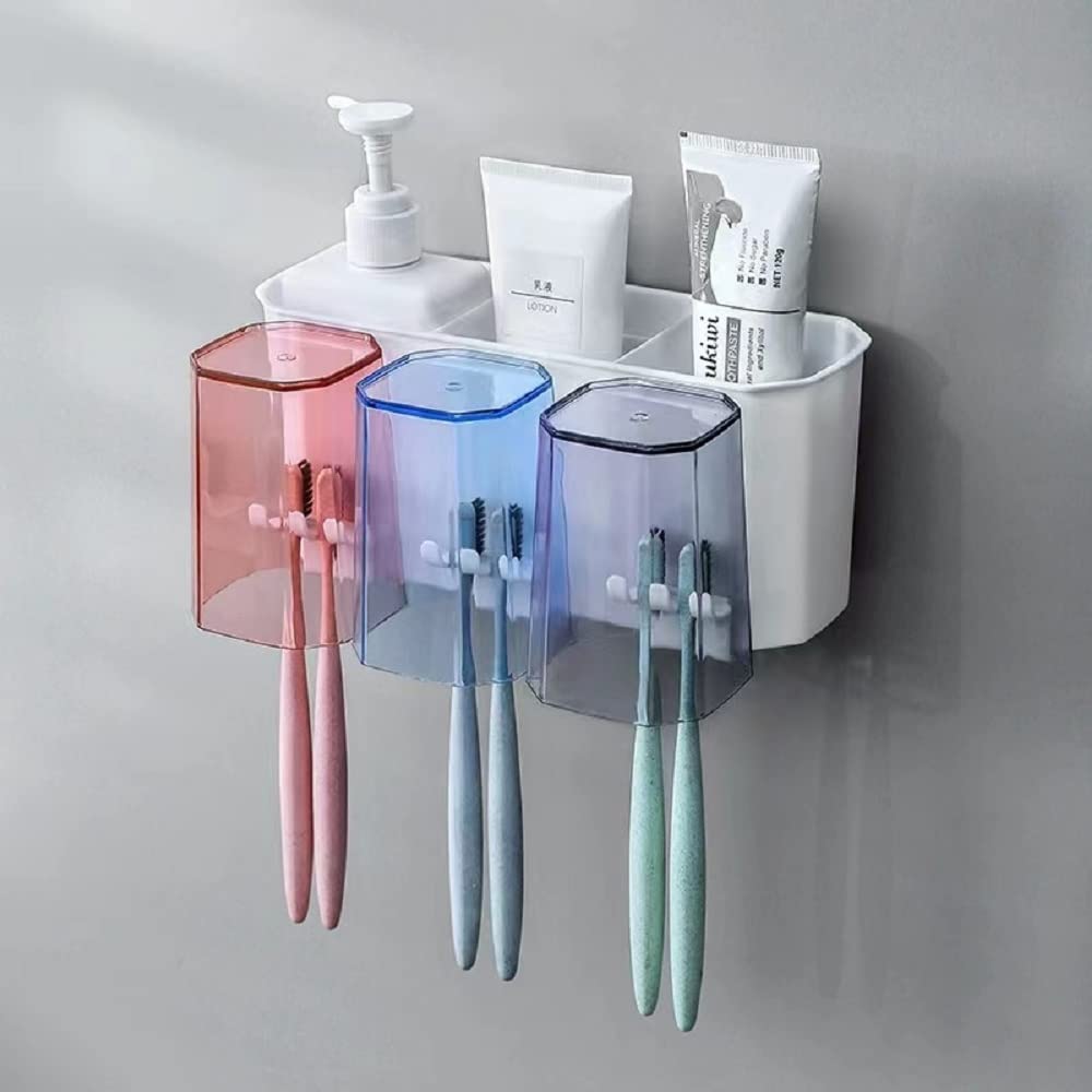 LXOICE Plastic Toothbrush Holder Wall Mounted, Toothbrush Holders For Bathroom, Brush Holder For Bathroom Wall Mounted, Bathroom Organizer, White (B0C5MKMZWZ) Amazon Price History, Amazon Price Tracker