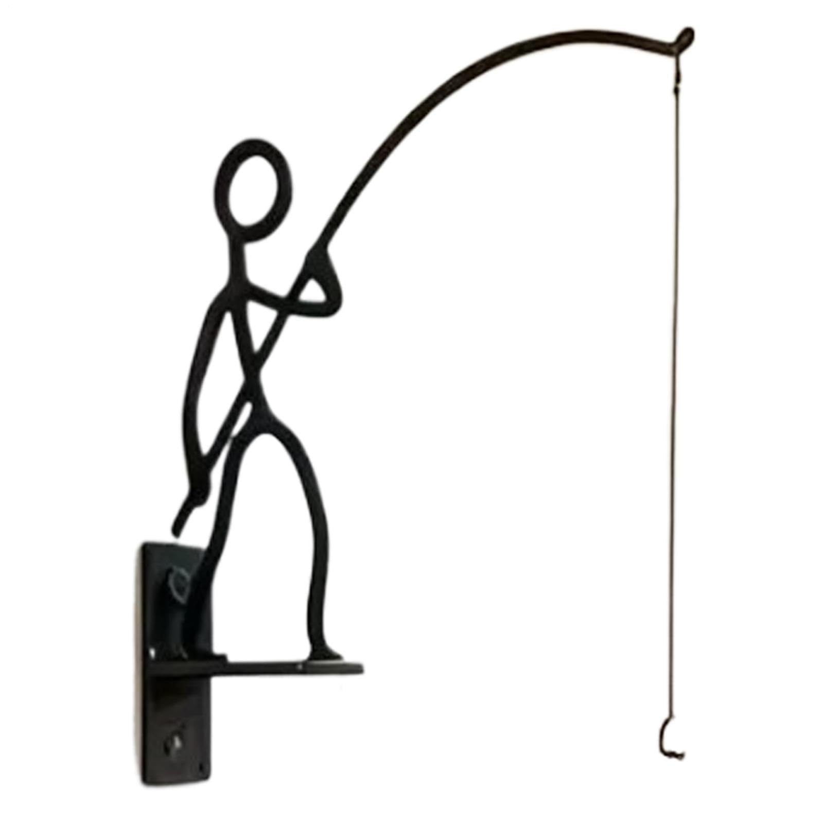 Support mural pour pot de fleurs en fer suspendu intérieur et extérieur avec crochets