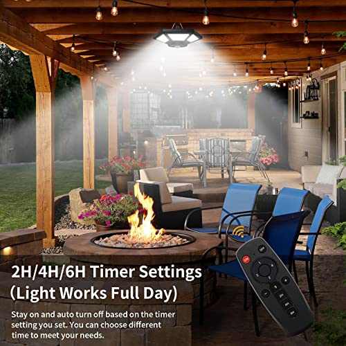 Aqonsie Solar Shed Light Indoor Outdoor Solar Powered Pendant Daytime Work Lights With 5 Lighting Modes & 3 Timers, 180Led Solar Indoor Lights Motion Sensor With Remote Control For Shed Barn Garage #TOP3