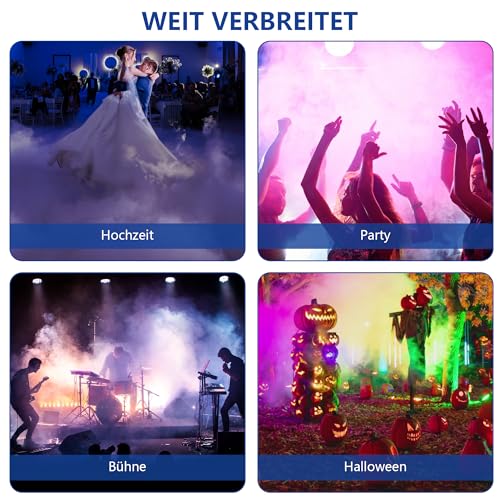 Telbum 1500W Boden Nebelmaschine mit Schlauch, Nebelmaschine Bodennebelmaschine mit Fernbedienung, DMX 512, Manuelle Steuerung, Timerfunktion, Rauchmaschine Fog Maschine für Halloween, Bühne, Hochzeit