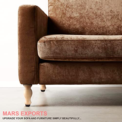 Mars Exports - Beach Wood Furniture Legs Sofa Legs Dresser Legs, Premium Sizes 06/05/04/03 Inches,Mid Century Sofa Legs For Couch, Bed, Arm Chair, Cabinet, Set Of 4 (04 Inch, Natural) #TOP6