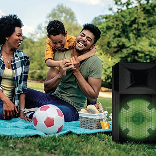 Ion Audio - Power Glow 300 Rechargeable Battery Powered Bluetooth Speaker System With Led Lights And Built-In Handles And Wheels, 300-Watt Sound System (Renewed) #TOP6