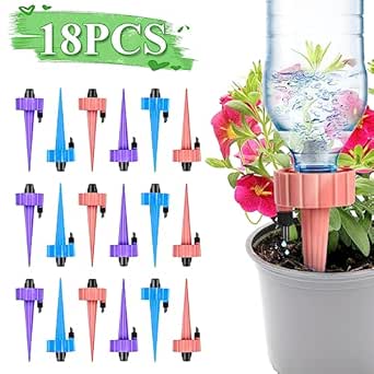 18 bottiglie per irrigazione a goccia, irrigazione a goccia da giardino, bottiglie per irrigazione a goccia regolabili, sistema di irrigazione automa | Leroy Merlin