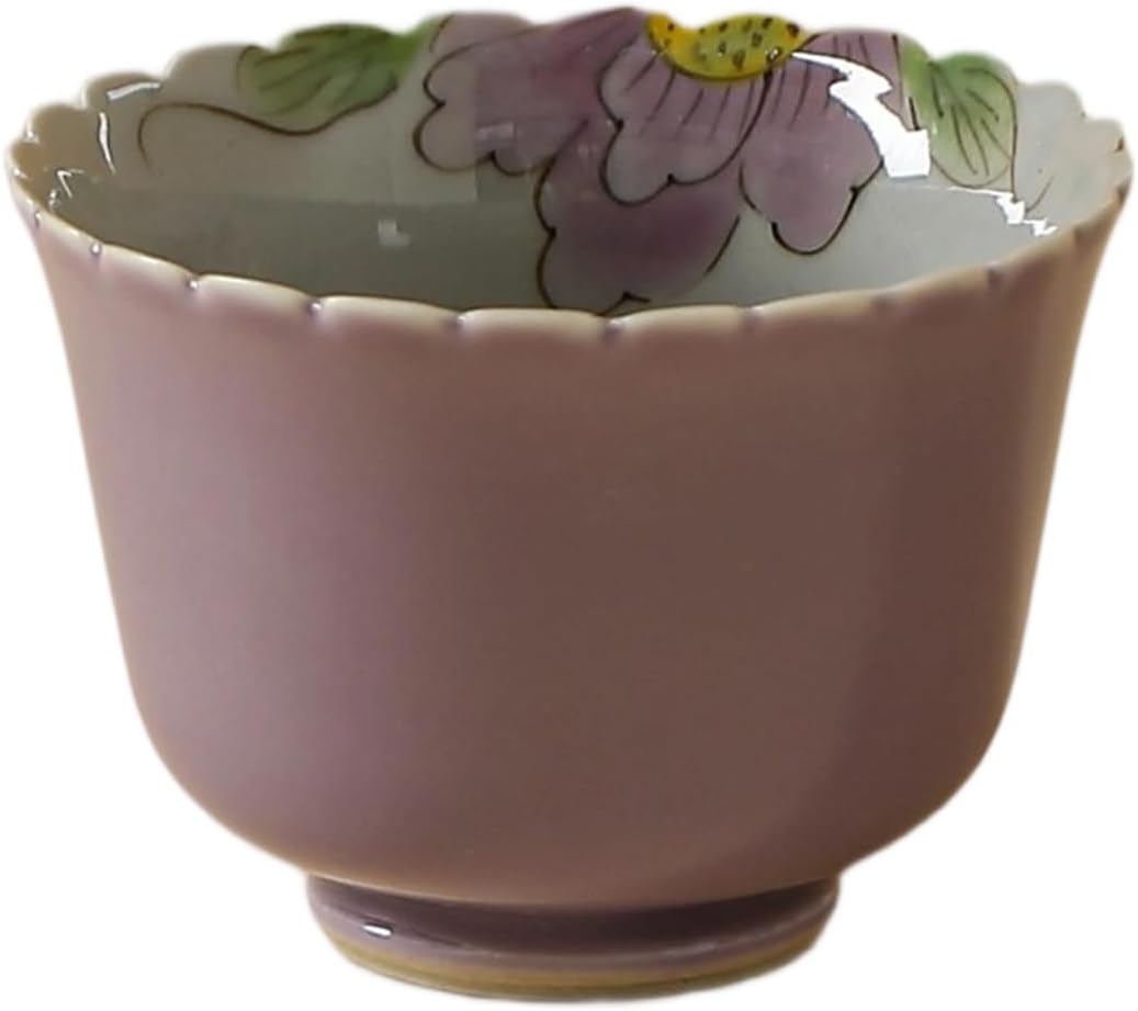 Tea Cup Hand-Painted Peony Small Teacup Ceramic Home Host Kung Fu Set Soaking Container
