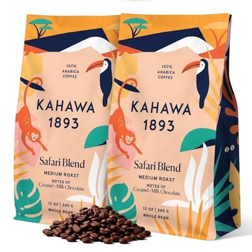 Kahawa 1893 Whole Bean Coffee Medium Roast Safari Blend 24 Oz