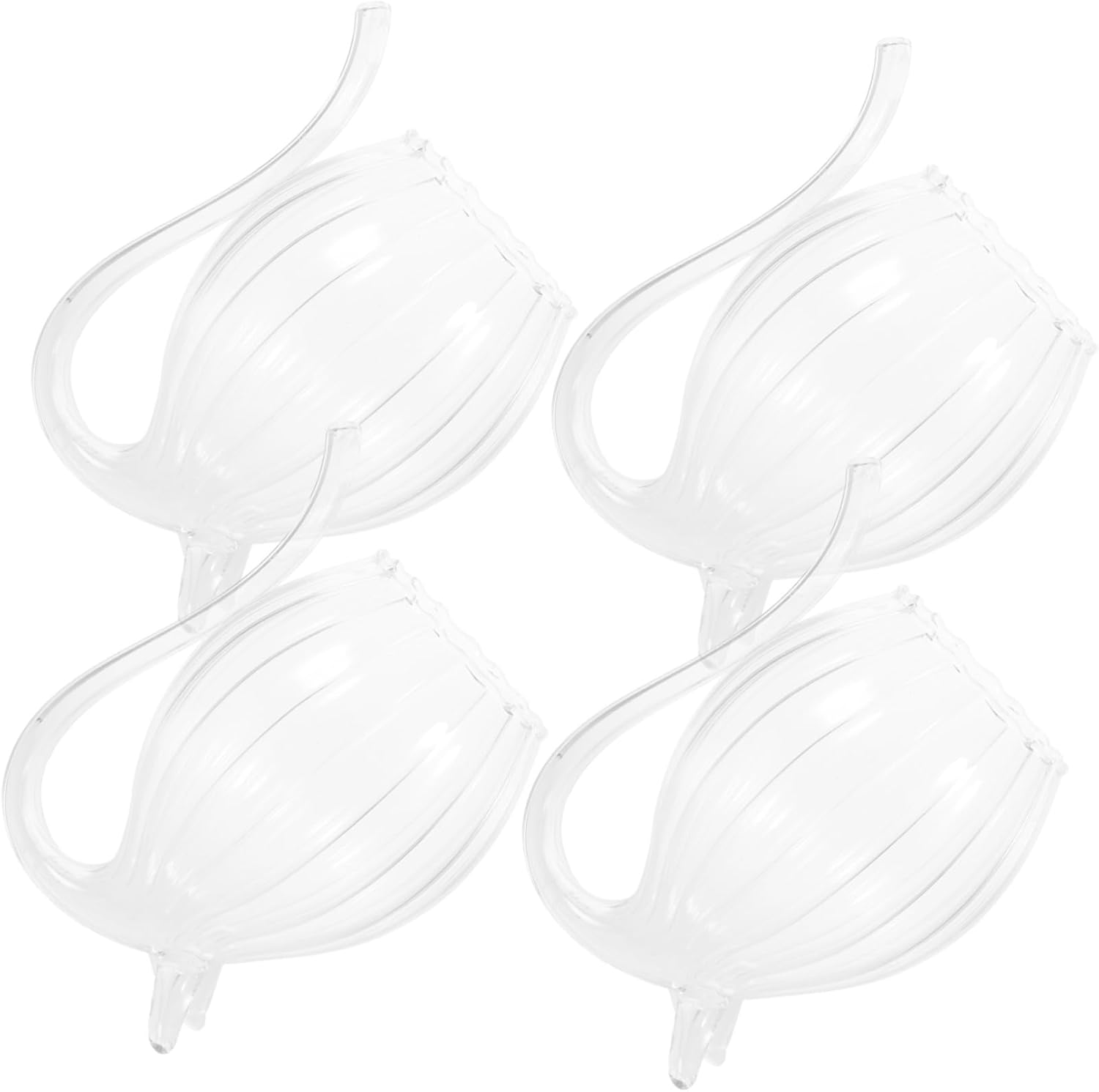 4 Pcs Creative Glass Cups Unique Wine Glasses for Juice Cocktails Drinking Tumblers for Parties Home Decor Design