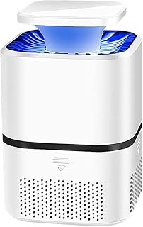 LED Mosquito Killer Lamp USB Indoor Electric Insect Trap Silent Bug Zapper for Bedroom Office Baby Room Safe for Kids Non-Toxic Fly Catcher Low Noise Night Light Portable Design (white)