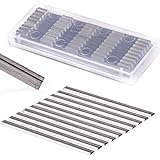 Nagelneu und hohe Qualität QCMYJM 10Pcs Wendeplatten Hobelmesser 82mm x 5.5mm zum Schneiden von weichem Hartholz Ply-Holz Brett Holzverarbeitung Elektrowerkzeug Für Heimtextilien