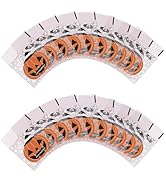 Halloween Clear Cellophane Bags, 100Pcs Halloween Self Adhesive Cellophane Cookie Bag,Small Hallo...