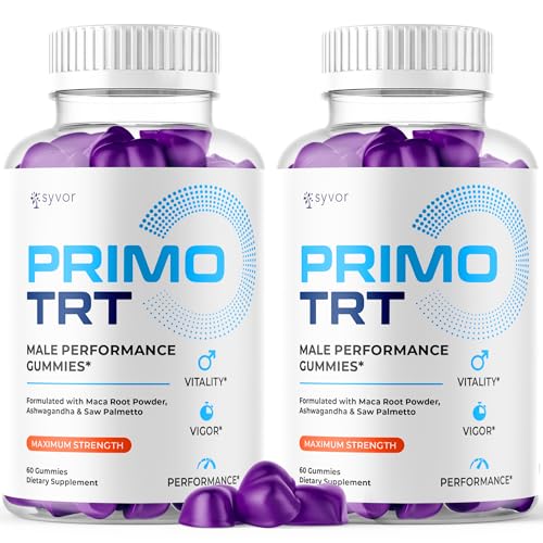 (2 Pack) Primo TRT Gummies for Men, Official Primo TRT Male Performance Gummys with Maximum Strength Ingredients, Advanced PrimoTRT Male Health Support Supplement with Premium Vitamins (120 Gummies)