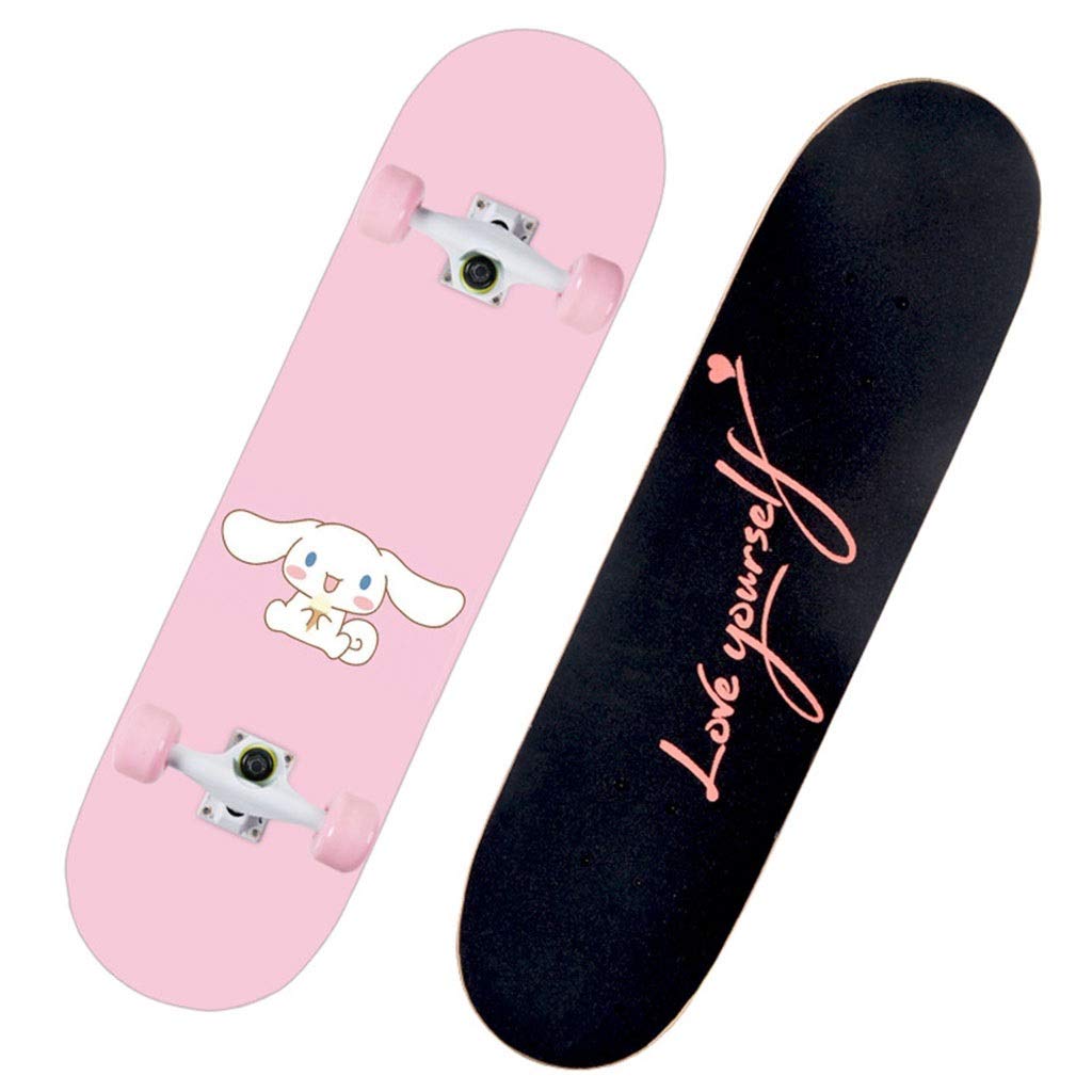 Lgan Skateboard Erwachsene, 31x8in Ahorn Longboard Kinder, Anfänger Skateboard Deck, Mädchen Pennyboard (Color : AA)