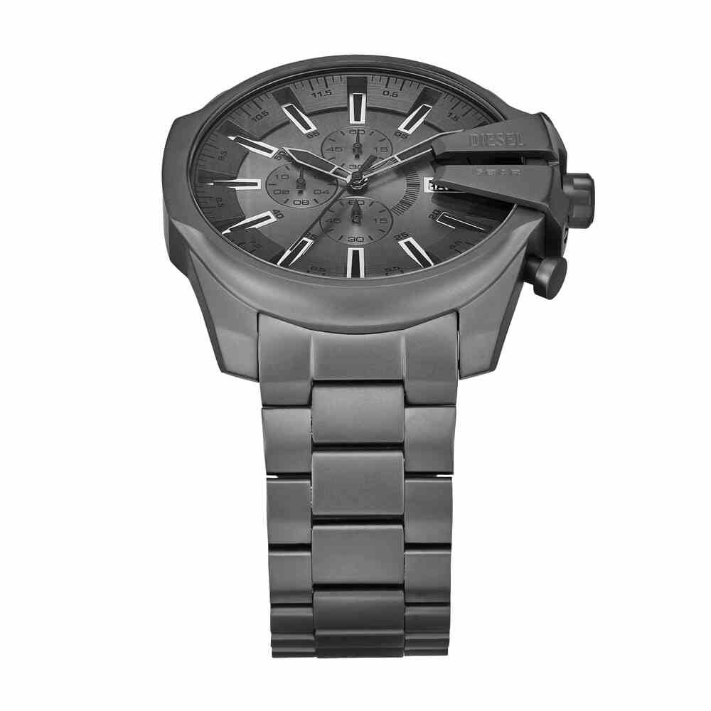 Diesel Uomo Mega Chief Slim, orologio cronografo con cinturino in acciaio inox o in pelle