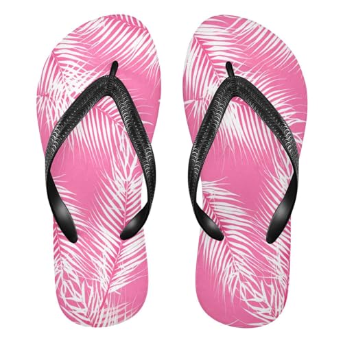 Nander White Feathers Sandal Flip Flops of Men's & Women's,Beach Slippers Flip Flops Shower Shoes