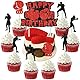MiaLover 3 Sätze Boxen Tortendekoration Boxing Cake Topper Boxer Handschuhe Cupcake für Sport Themen Kindergeburtstag Party Dekoration