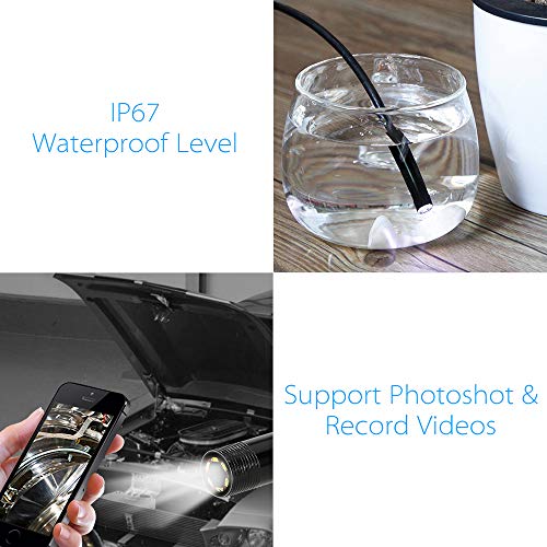 DECDEAL 7 MM 6 LED Lente Endoscópio IP67 À Prova D 'Água Inspeção Endoscópio Tubo de Cobra Fio Câme