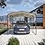 LZbeiteM 13 x 20 ft Car Ports Heavy Duty - Prefab Metal Carport with Galvanized Steel Roof with Sidewalls Enclosure Kit, Sturdy Heavy Duty Metal Carport for Cars, Boats, and Tractor
