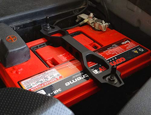 Altland Suporte de amarração de bateria resistente (preto fosco)