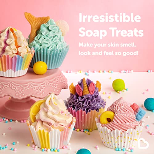 Cupcake Body Soap, Soap For Kids, Fun Bath Soap, Handmade Soap With Coconut Oil, Vegan, Sls Free, Paraben Free (Unicorn/Birthday Cupcake/Rainbow Twist) #TOP5