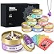 AOOVOO Chakra Kerze mit Heilkristallen - 7 Chakra-Kristall-Set, Spirituelle Geschenke für Frauen, Kristalle und Heilsteine Set, Soja-Wachs-Kerzen