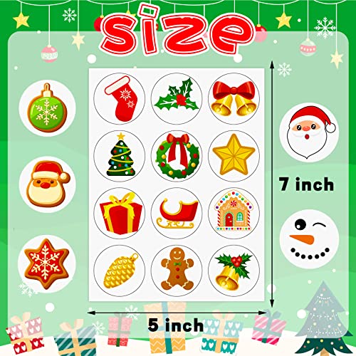 Funnlot Christmas Stickers For Kids Christmas Ornament Stickers 384Pcs Stickers Christmas Christmas Stickers Roll Assortment Holiday Sticker Santa Snowman Reindeer Stickers #TOP1