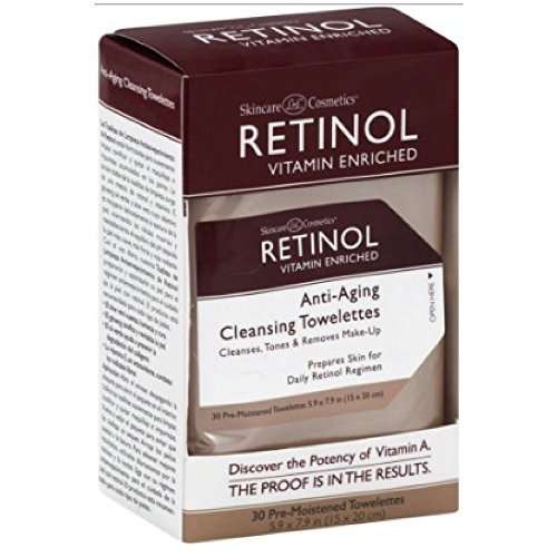 Skincare Retinol Anti-Aging Cleansing Towelettes 30 Count (2 Pack)