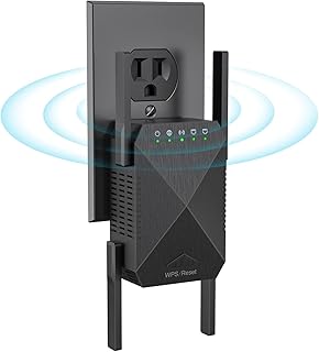 WiFi Extender, 2023 Fastest WiFi Booster 1200Mbps Dual Band (5GHz/2.4GHz) WiFi Extenders Signal Booster for Home, Internet Booster WiFi Repeater Covers up to 10000sq. ft and 45 Devices (Black)