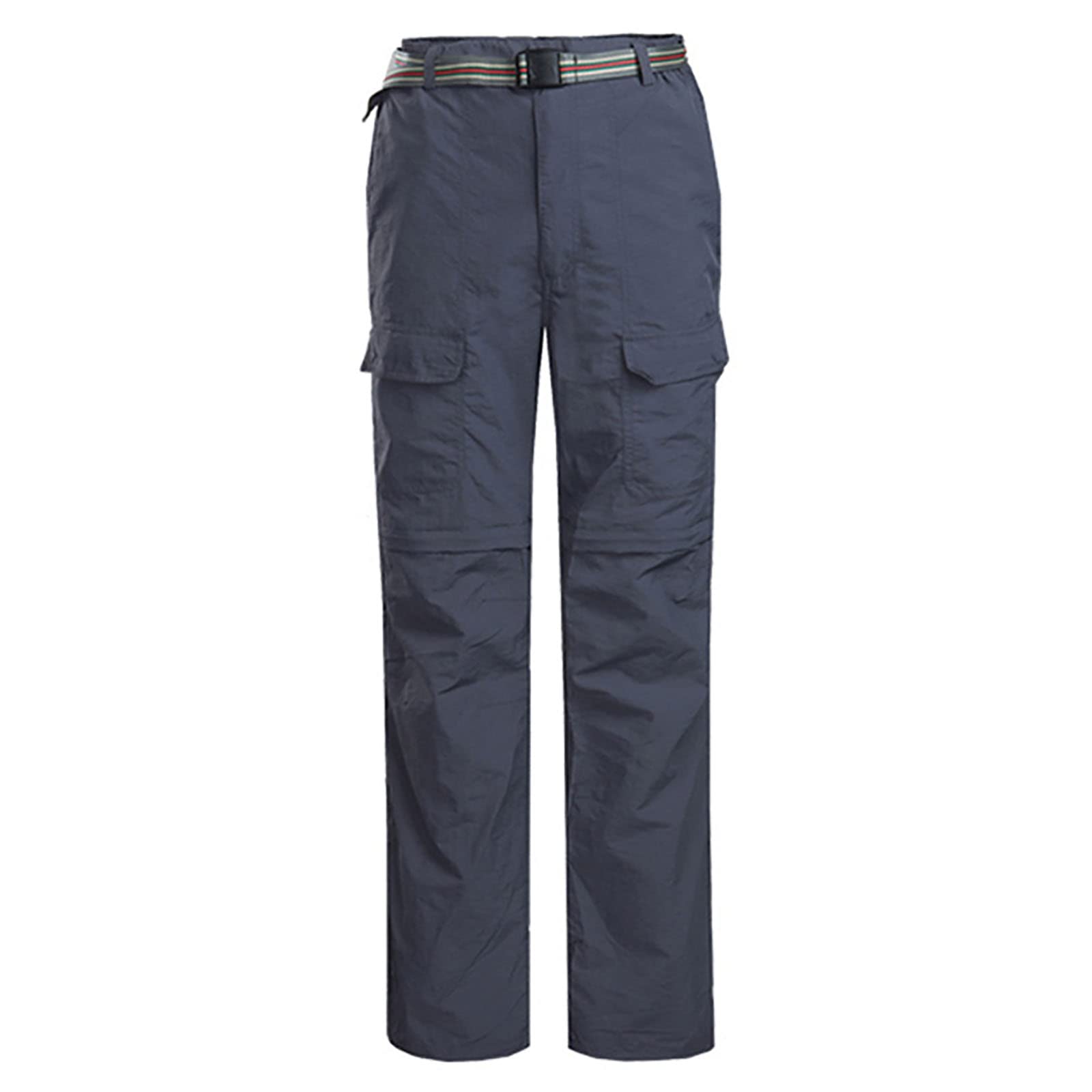 Pantaloni Trekking Uomo Convertibile Pantaloncini Primavera Estate Sottile Alpinismo Escursionismo Calzoni Asciugare Rapidamente(Size:M,Color:Grigio)