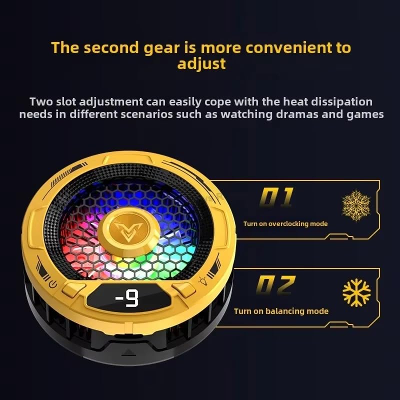 Image of BKN Fast Ultra Cooling Mobile AC Fan Magnetic Radiator | Mobile Cooler USB Powered Fan Cooling Radiator Game Cooler -3 degree for Mobile Phone Gaming, Live Streaming (F36 fan)