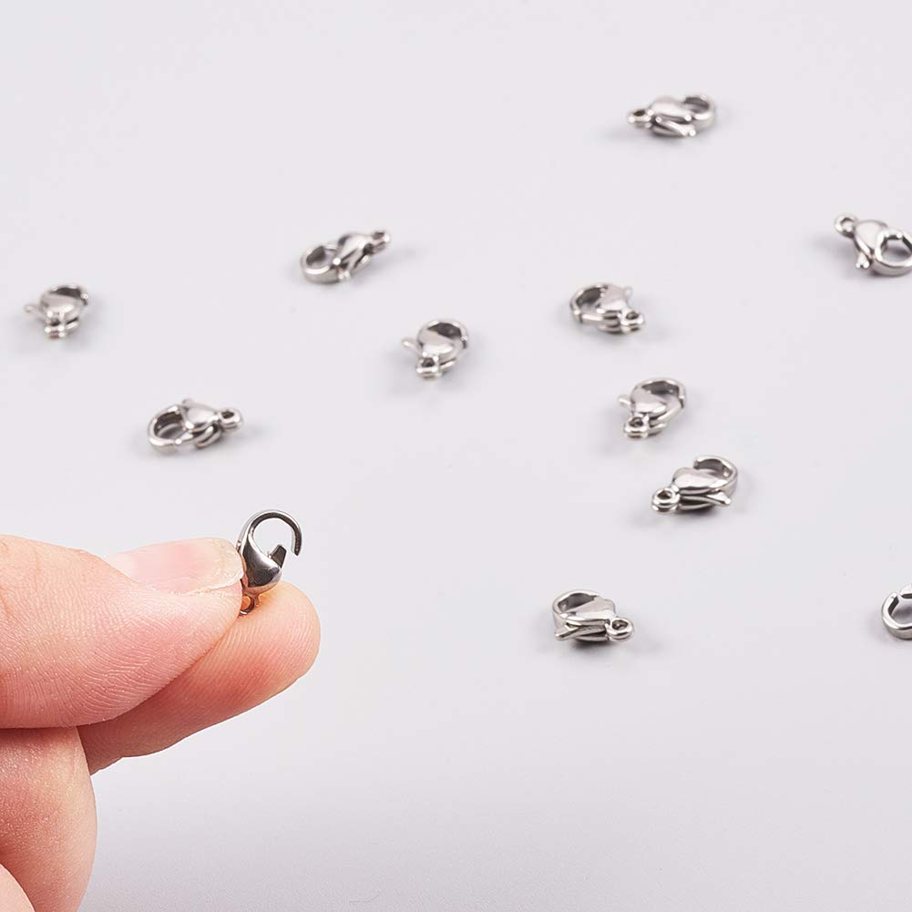 Chiusure A Moschettone Per Gioielli - 30 Pezzi, Acciaio Inox, Per Braccialetti E Collane - Foto 2