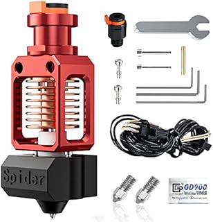 2022 New Upgrade Creality Spider Hotend All Metal Hotend, Up to High Speed 300℃ High Temperature 3D Printer Extruder Hot end Kit Compatible with Ender 3 Ender 3 pro Ender 3v2 Ender 5/6 CR-10 Series