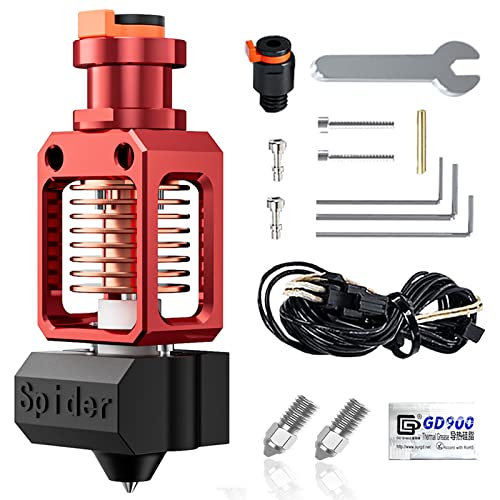 2022 New Upgrade Creality Spider Hotend All Metal Hotend, Up to High Speed 300℃ High Temperature 3D Printer Extruder Hot end Kit Compatible with Ender 3 Ender 3 pro Ender 3v2 Ender 5/6 CR-10 Series